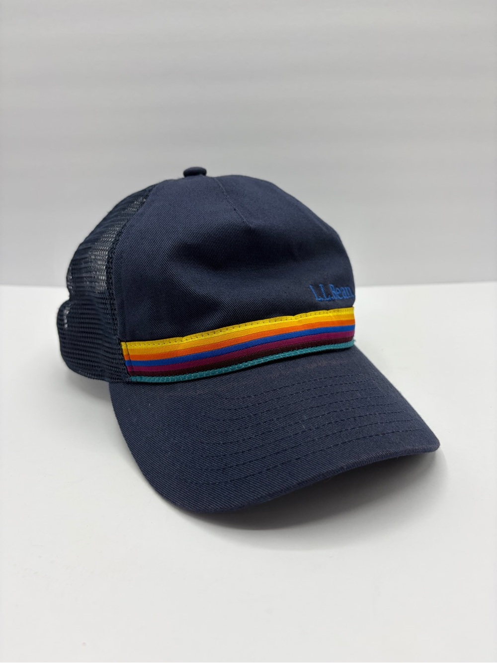 LL Bean Unisex Colorful Navy Blue Trucker Hat Outdoors Summer
